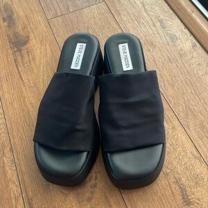 Steve Madden Slinky Black Platform Sandals- Size 41